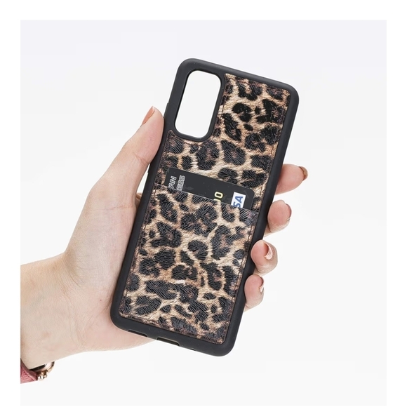 Venito- Leopard Print Capri Snap On Leather Wallet Case for Samsung Galaxy S20 - Picture 2 of 4